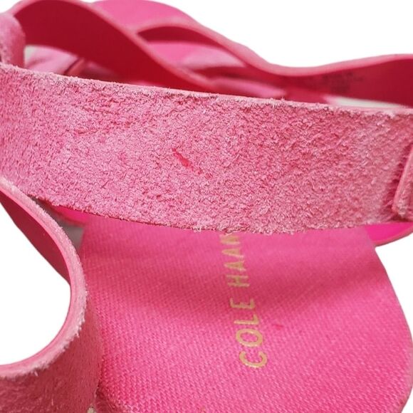 Cole Haan Pink Suede Espadrille Sandals Size 8.5 - Picture 7 of 9